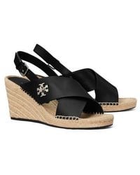 Tory Burch - Turnlock Espadrille Slingback Platform Wedge Sandal - Lyst