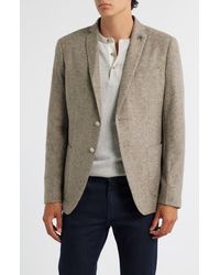 John Varvatos - Varick Slim Fit Tan Mélange Felted Sport Coat - Lyst