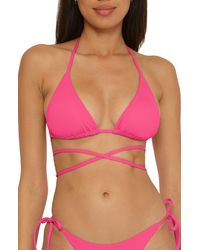 Becca - Color Code Wraparound Triangle Bikini Top - Lyst