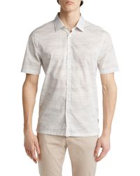 Good Man Brand - Big On-point Short Sleeve Organic Cotton Button-up Shirt - Lyst