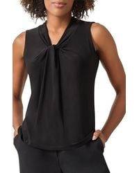 Kasper - Sleeveless Knot Front Jersey Top - Lyst