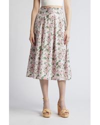 Dauphinette - X Liberty London Floating Belted A-line Skirt At Nordstrom - Lyst