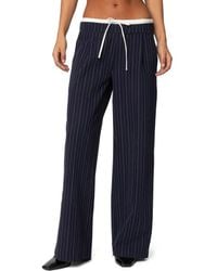 Edikted - Peekaboo Pinstripe Drawstring Pants - Lyst