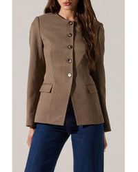 Astr - Bellemere Houndstooth Jacket - Lyst