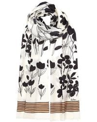 Echo - Scribble Floral Silk Oblong - Lyst