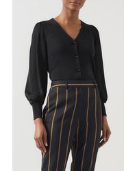 LK Bennett - Lucian Mixed Media Cardigan - Lyst