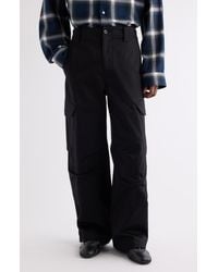 Acne Studios - Patsono Heavyweight Organic Cotton Sateen Wide Leg Cargo Pants - Lyst