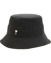 Ami Paris - Ami De Coeur Embroidered Nylon Bucket Hat - Lyst