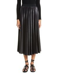 Fabiana Filippi - Pleated Faux Leather Maxi Skirt - Lyst