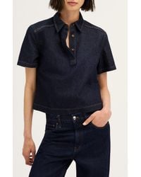Madewell - Boxy Denim Polo - Lyst
