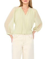 Vince Camuto - Split Neck Raglan Sleeve Top - Lyst