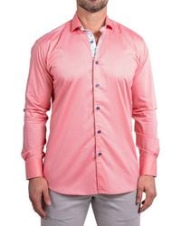 Maceoo - Einstein Ascension0061 Micropattern Cotton Button-Up Shirt - Lyst