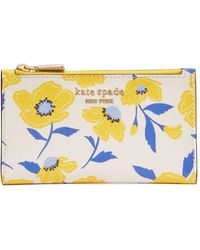 Kate Spade - Morgan Sunshine Floral Print Slim Bifold Wallet - Lyst