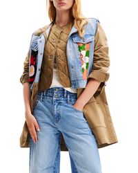 Desigual - 2-in-1 Embroidered Hybrid Parka - Lyst