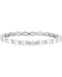Nordstrom - Oval Cut Cubic Zirconia Stretch Bracelet - Lyst