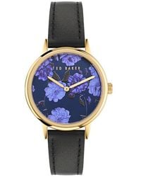 Ted Baker - Phylipa Recycled Stainless Steel Leather Strap Watch, 36Mm - Lyst