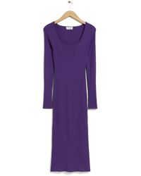 & Other Stories - & Rib Long Sleeve Sweater Dress - Lyst