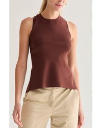 Crescent - Cross Back Cut Out Knit Top - Lyst