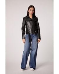 Blue Revival - Classic Moto Unreal Leather Jacket - Lyst
