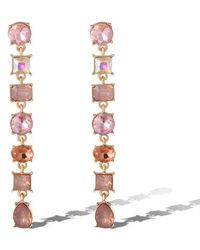 Jessica Simpson - Light Crystal Linear Drop Earrings - Lyst