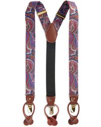 CLIFTON WILSON - & Fuchsia Paisley Silk Suspenders At Nordstrom - Lyst