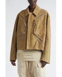 Rick Owens - Temple Heizer Mac Suede Jacket - Lyst