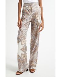 Veronica Beard - Grigore Paisley Print Wide Leg Silk Pants - Lyst