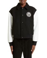 Ami Paris Varsity Jacket in Black for Men | Lyst