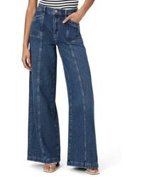 PAIGE - Portia Inset Pocket Wide Leg Jeans - Lyst