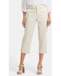 NYDJ - Straight Leg Stretch Twill Utility Capri Pants - Lyst