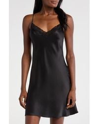 Etam - Milky Lace Trim Silk Chemise - Lyst