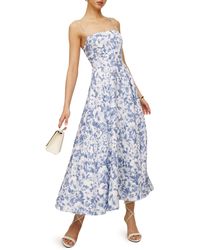 Reformation - Monette Floral Linen Maxi Dress - Lyst