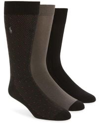 Polo Ralph Lauren - Assorted 3-Pack Supersoft Dress Socks - Lyst