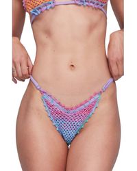 CAPITTANA - Kendall Crochet Trim Bikini Bottoms - Lyst