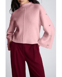 Kenneth Cole - Rib Mock Neck Pullover - Lyst