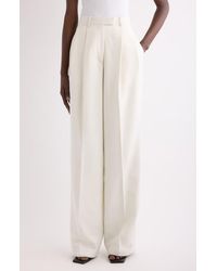 Givenchy - Double Pleat Wool & Mohair Wide Leg Pants - Lyst