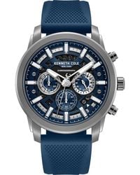Kenneth Cole - Sport Chronograph Silicone Strap Watch, 44Mm - Lyst