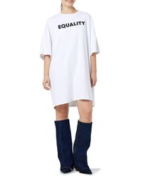 Noisy May - Mocca Oversize Organic Cotton Graphic T-shirt Dress - Lyst