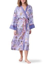 Printfresh - Satin Robe - Lyst
