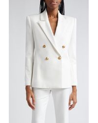 Alice + Olivia - Alice + Olivia Anthony Double Breasted Strong Shoulder Blazer - Lyst