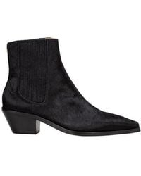 BOSS - Genuine Calf Hair Chelsea Boot - Lyst