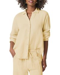 Splendid - Adele Oversize Cotton Gauze Button-Up Shirt - Lyst