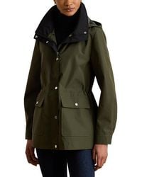 Ralph Lauren - Hooded Contrast Trim Windbreaker Jacket - Lyst
