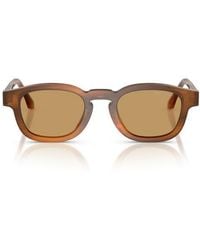 Armani - 48Mm Rectangle Sunglasses - Lyst