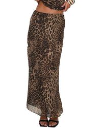 Princess Polly - Eleganza Leopard Print Maxi Skirt - Lyst