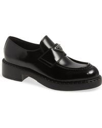 Prada - Leather Loafers - Lyst