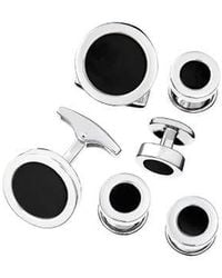 Jan Leslie - Round Gemstone Inlay Sterling Cufflinks & Studs - Lyst