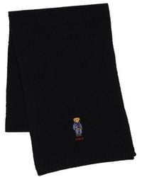 Polo Ralph Lauren - Solid Denim Bear Scarf - Lyst