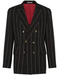 Brunello Cucinelli - Diagonal Twill Unconstructed Blazer - Lyst