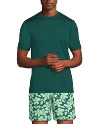 Lands' End - Short Sleeve Swim Tee Rash Guard - Lyst